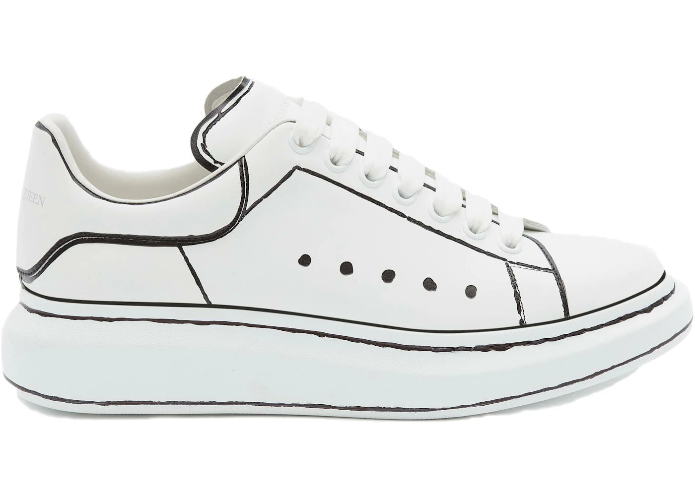 Alexander McQueen Oversized White Black Outline - Preowned