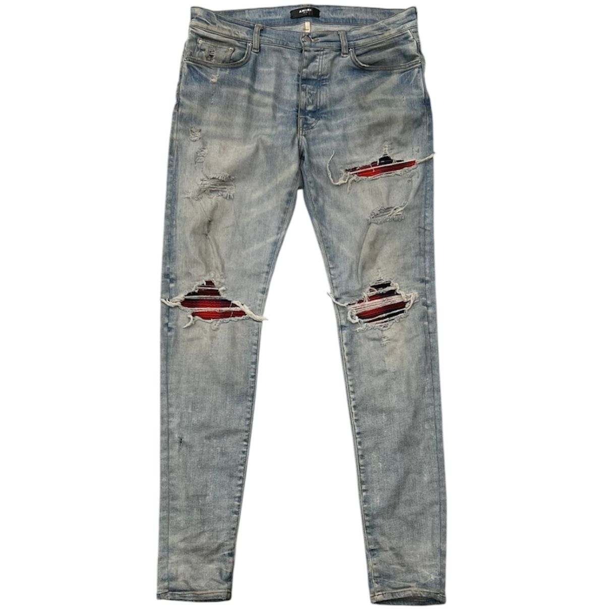 Amiri MX1 Red Flannel Patch Clay Indigo - Preowned