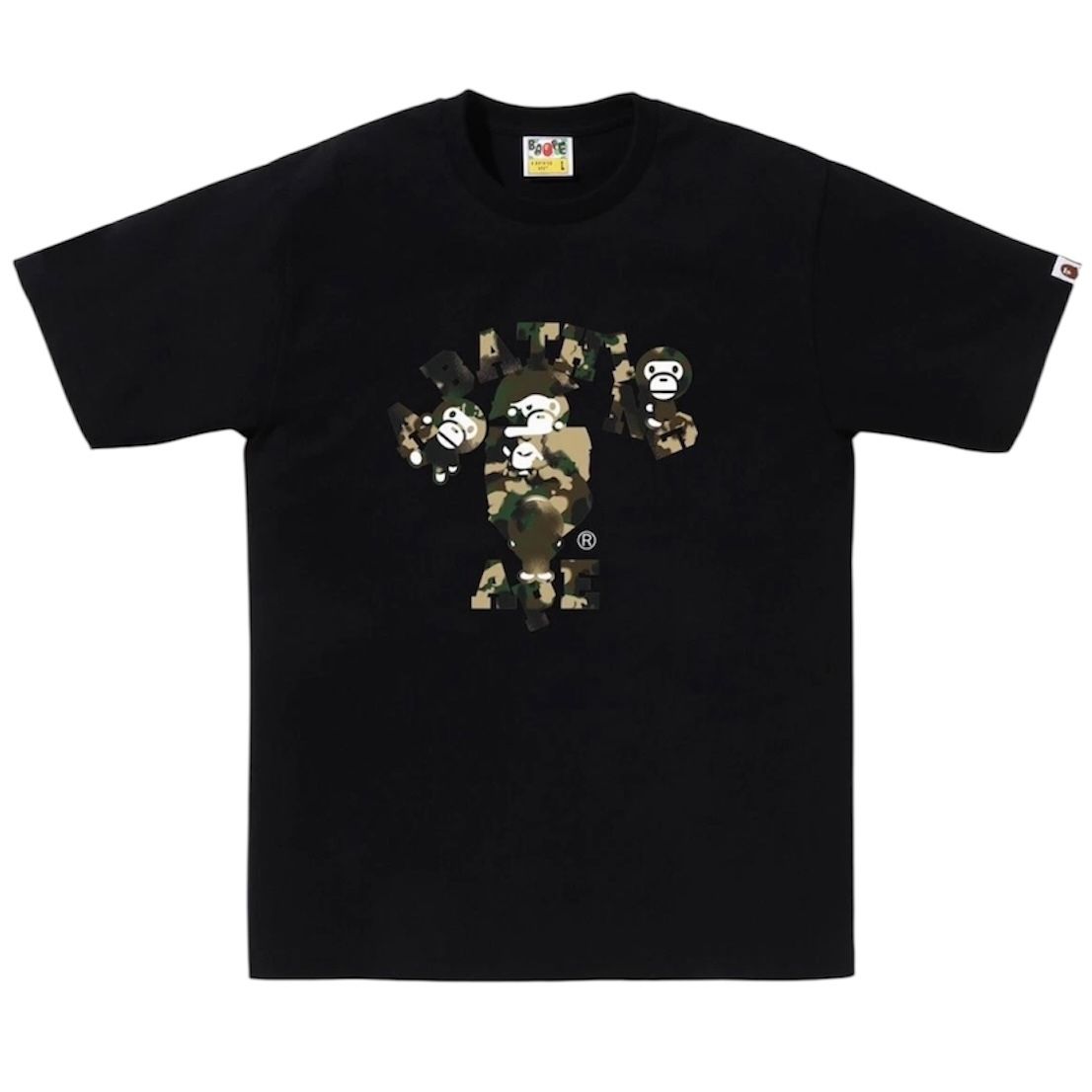 Bape Map Camo College Milo Tee (Black/Green)