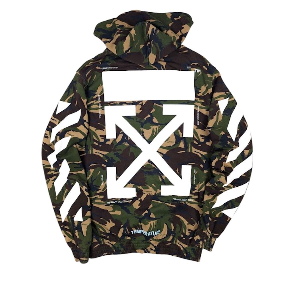 Off-White Camoflage Zip Up Hoodie