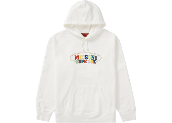 Supreme Missoni Hooded Sweatshirt White - Preowned