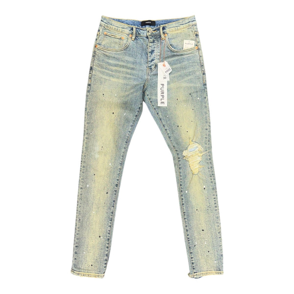 Purple Brand P002 Paint Splatter Jeans (Blue)