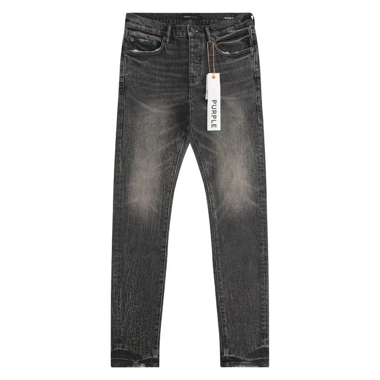 Purple Brand Crackle Coated Denim (Black)