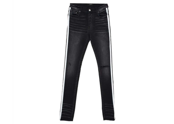 AMIRI Flocked Track Jeans Black/White - Preowned
