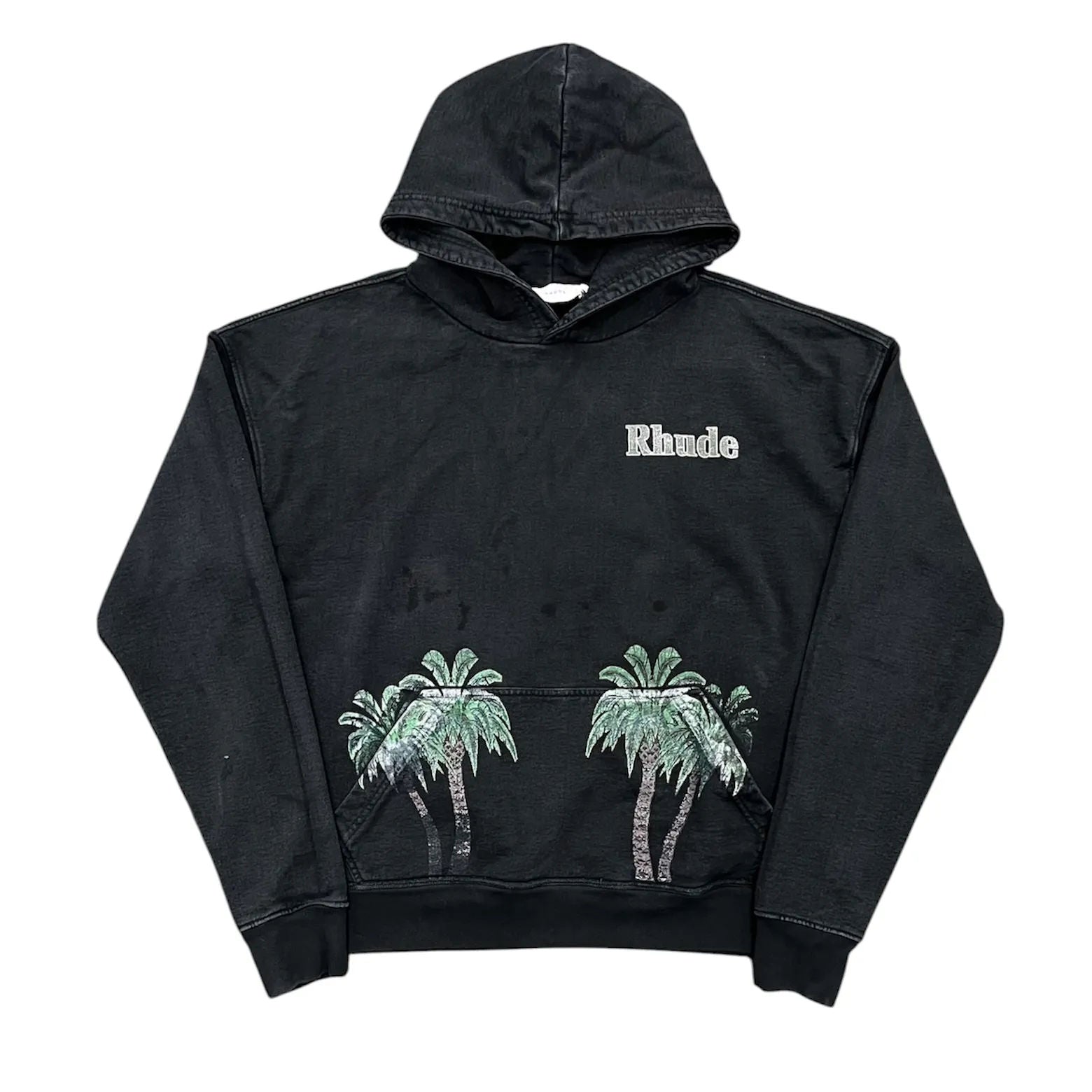 Rhude Port De Gustavia Hoodie (Vintage Black) - Preowned