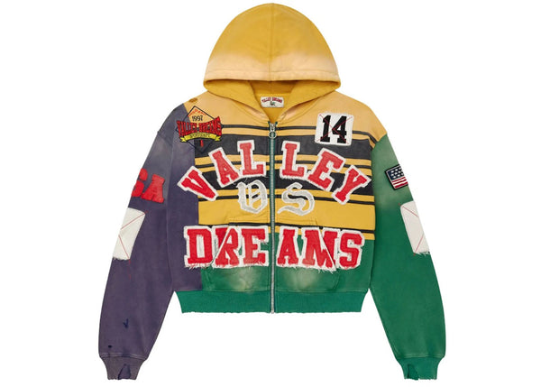 Vale Forever Collage Zip Up Top Mardi Gras - Preowned