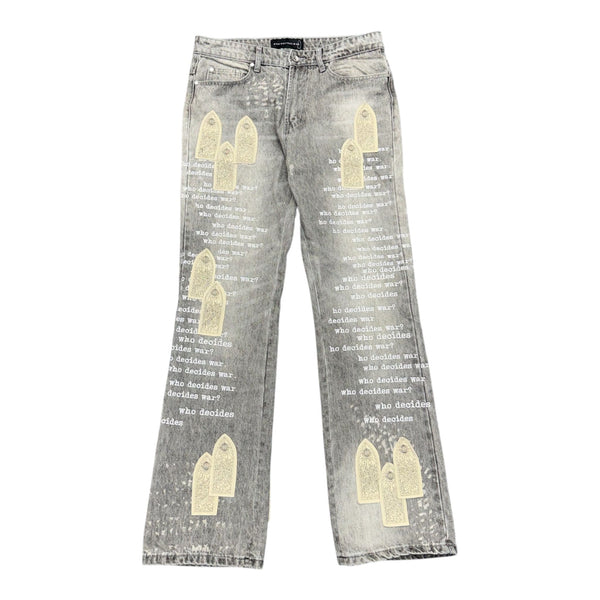 Who Decides War Scripture Denim (Grey) - Preowned