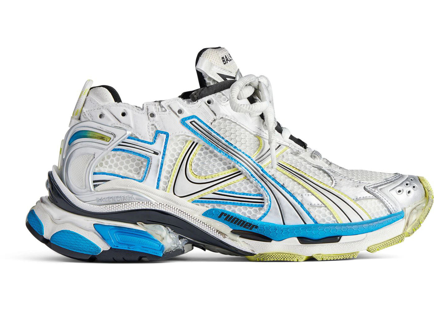Balenciaga Runner White Yellow Blue - Preowned