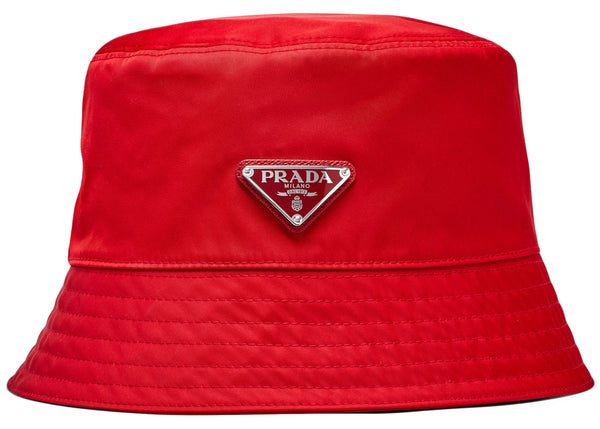 Prada Nylon Bucket Hat Red
