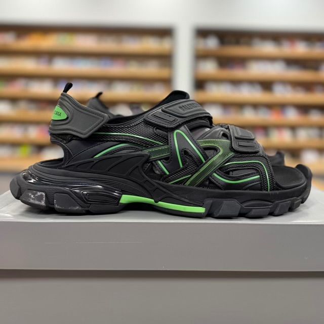 Balenciaga Track Sandal Black/Fluo Green - Preowned