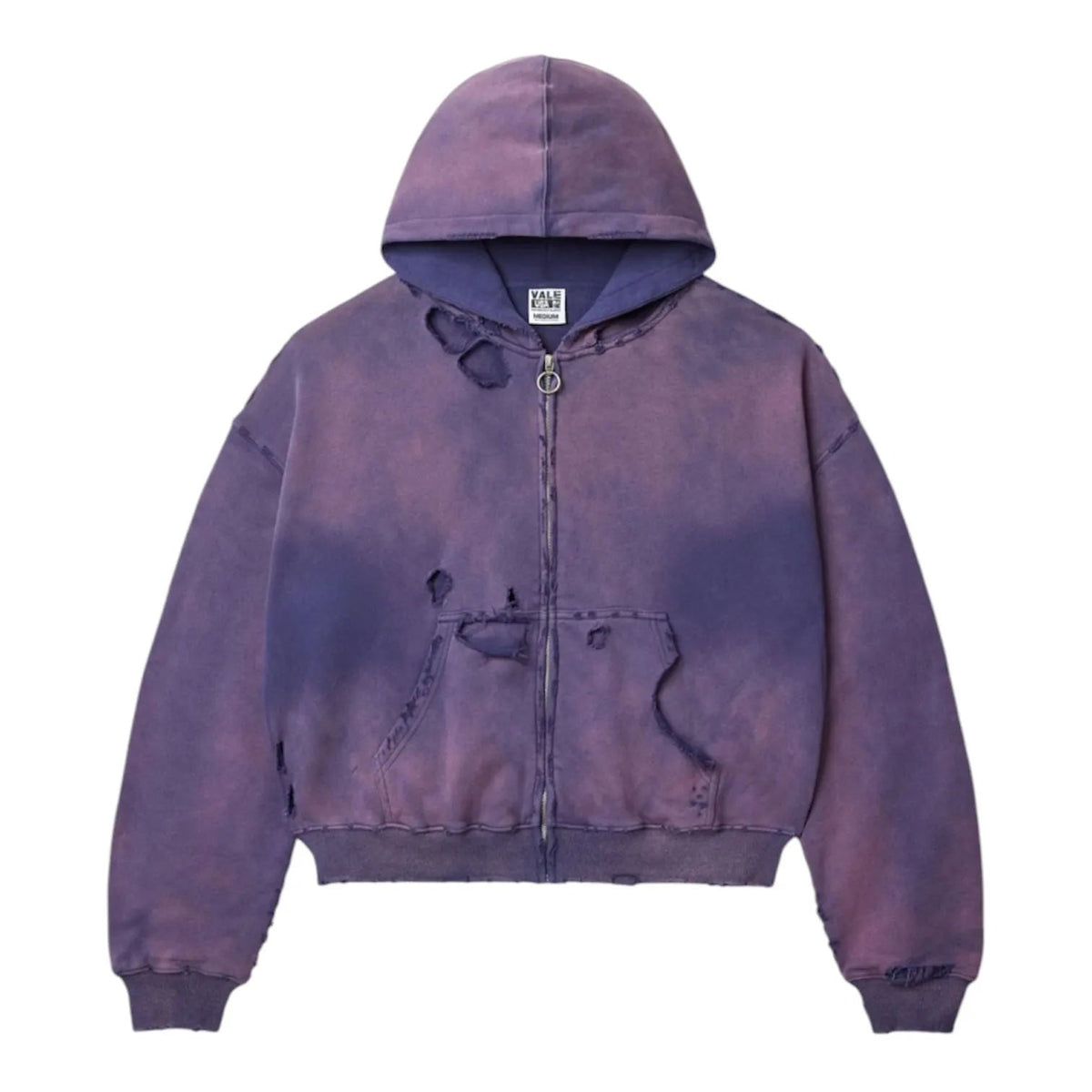 Vale Forever Destroyer Zip Up Hoodie (Purple) - Preowned