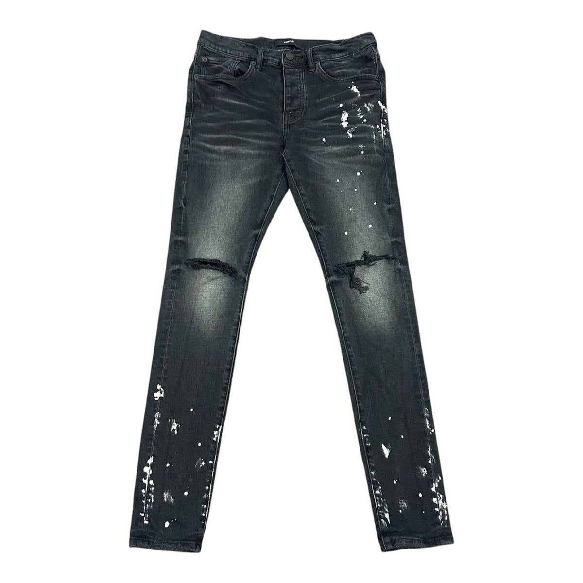 Purple Brand Paint Splatter Jean (Black) - Preowned