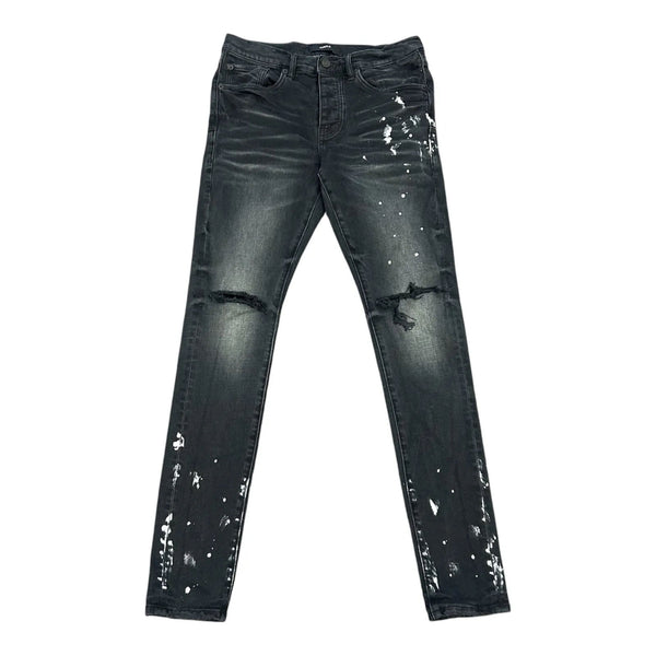 Purple Brand Paint Splatter Jean (Black) - Preowned