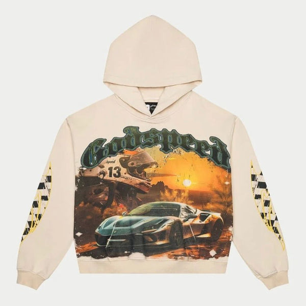 Godspeed Sunset Drift Hoodie (Washed Bone) - Preowned