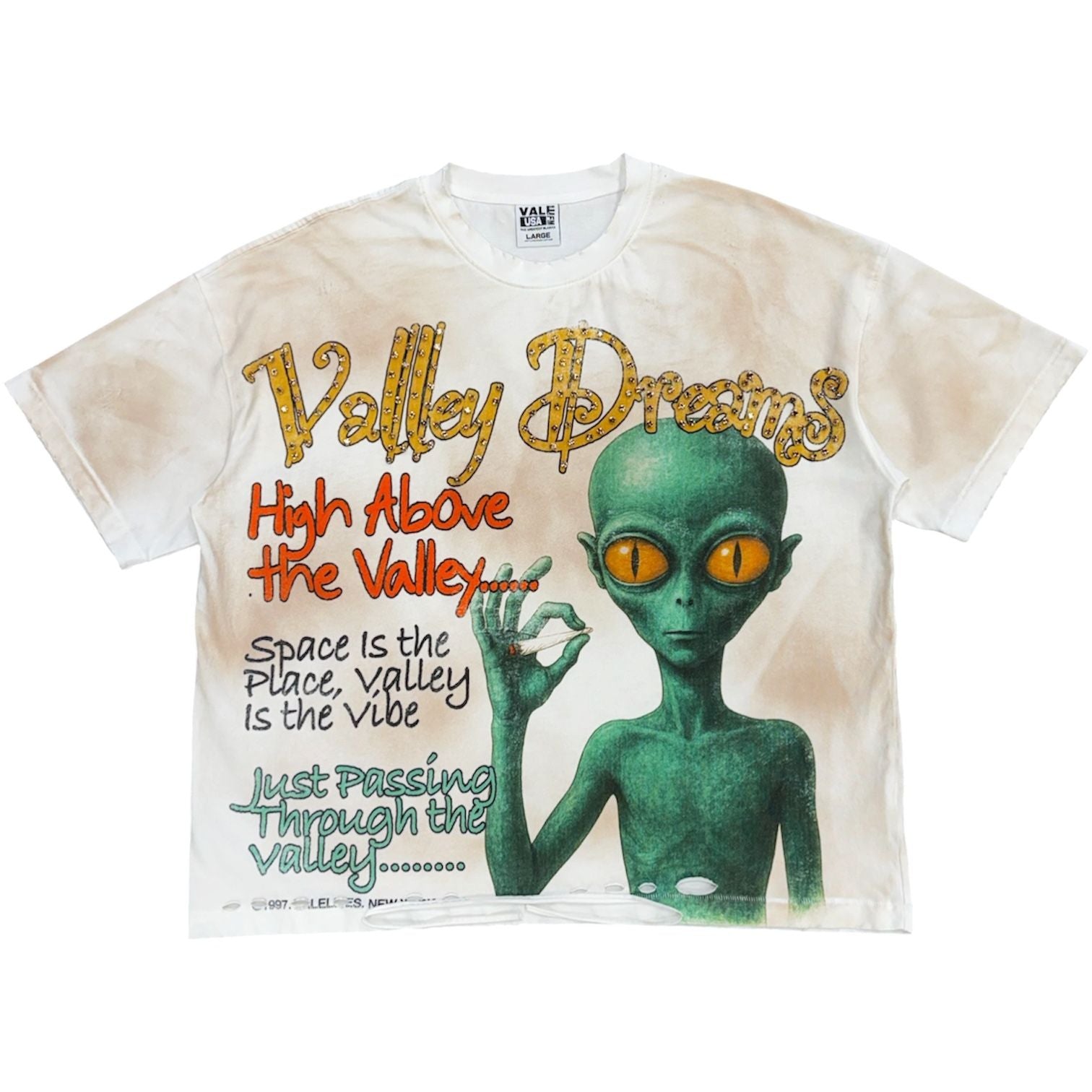 Vale Forever Area 14 Bling Tee (Vintage White) - Preowned