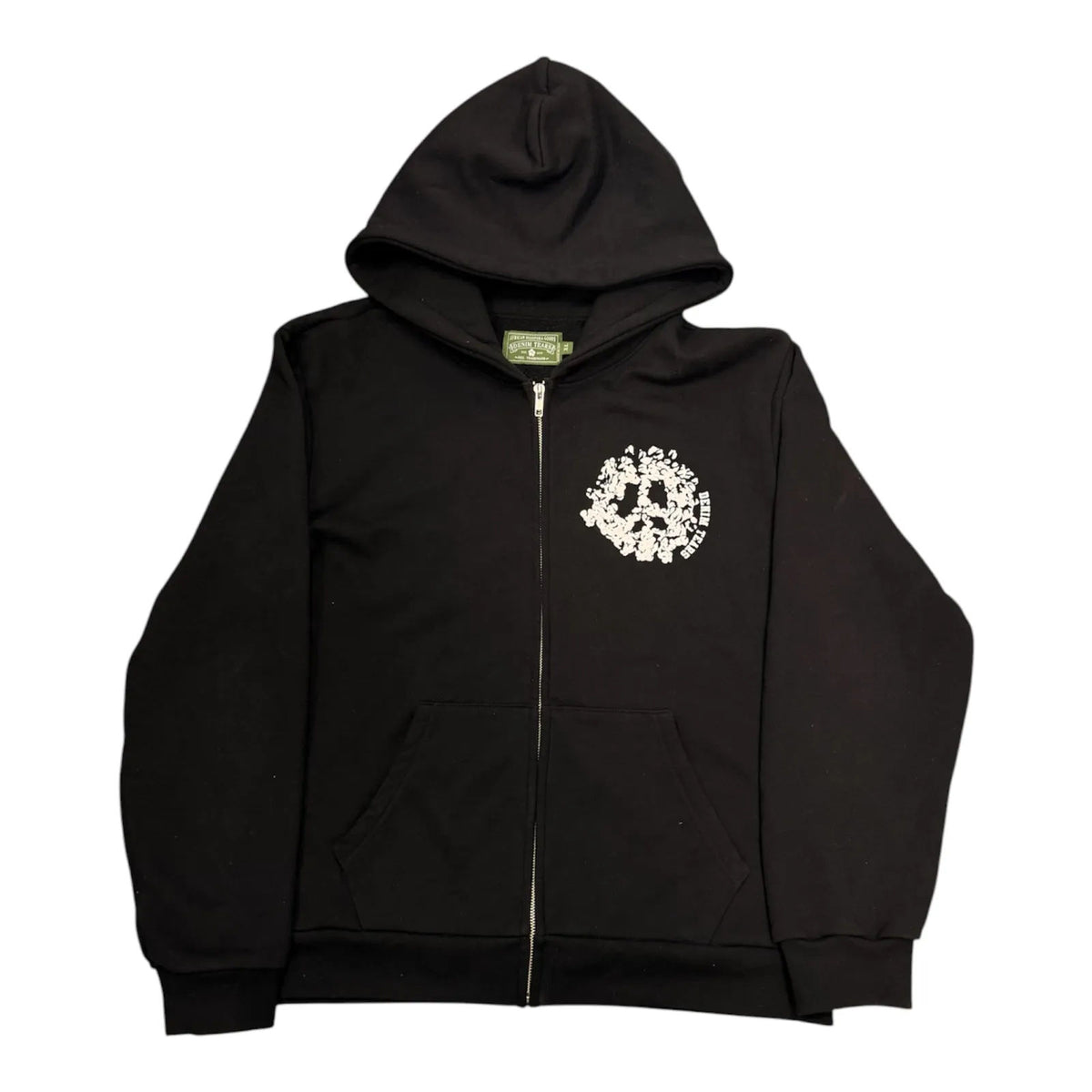 Denim Tears Denim University Zip Hoodie Black/White - Preowned