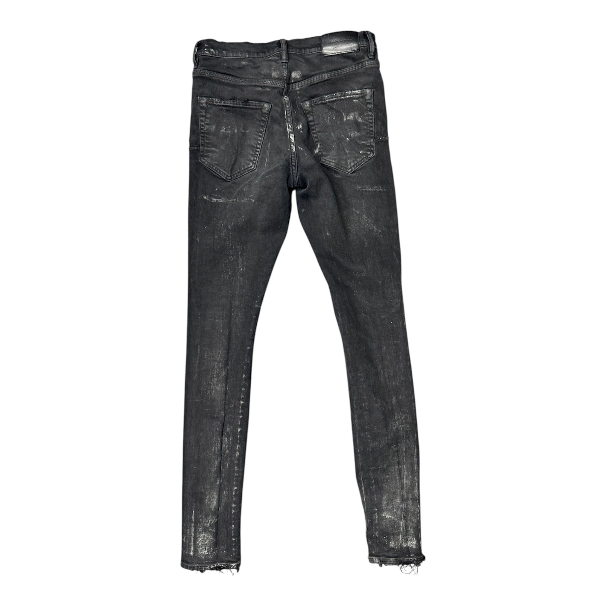 Purple Silver Oil Coat Jeans (Black) - Preowned