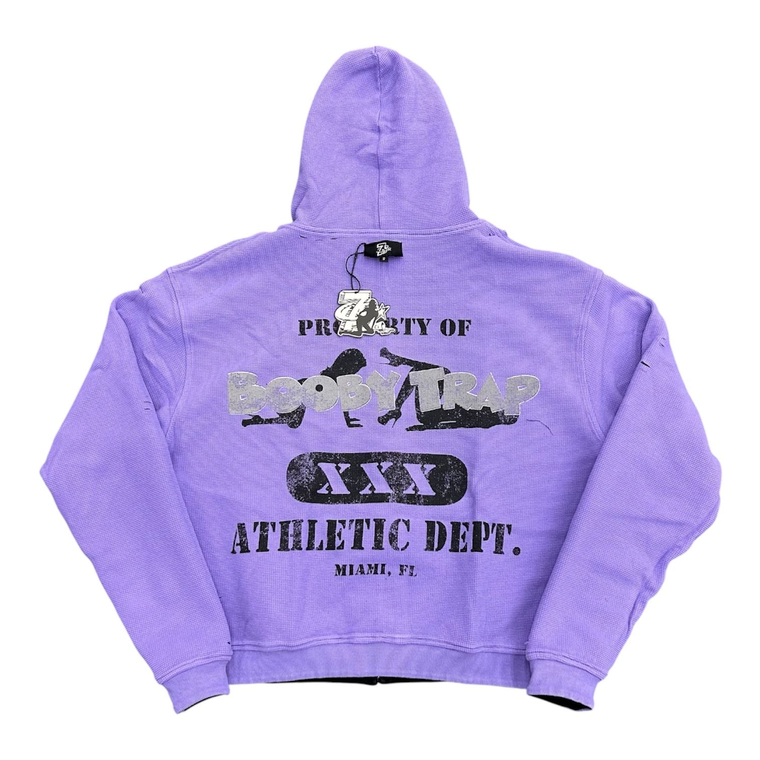 Triple 7's Trap Reversible Zip Up Hoodie (Black)