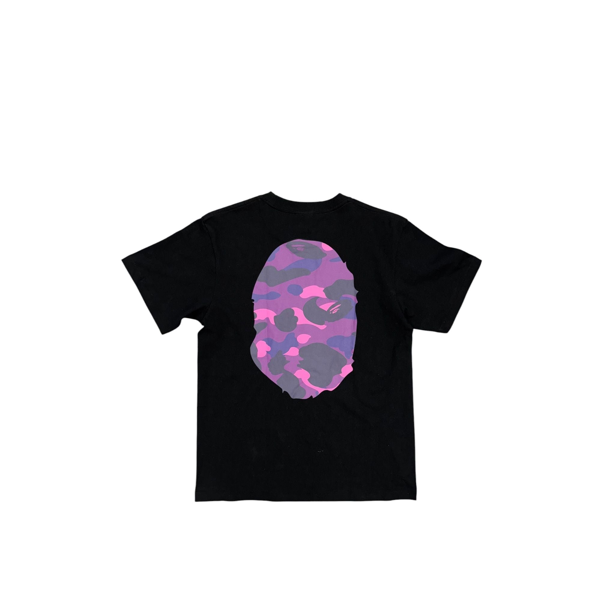 BAPE Color Camo Big Ape Head Tee Black/Purple - Preowned
