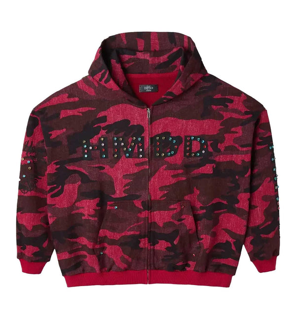 HMDD Chimestone Camo Zip Up (Red)