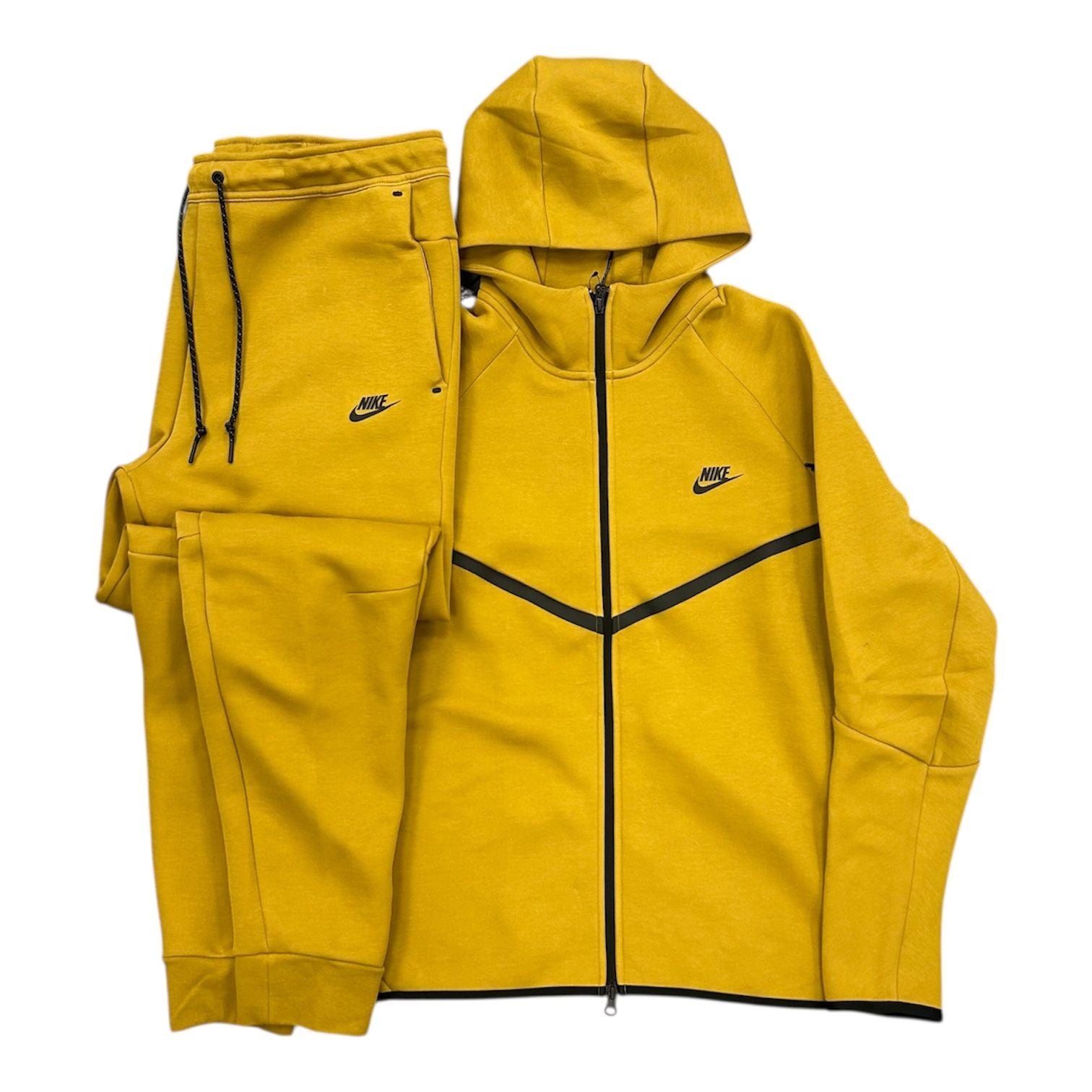 Nike Sportswear Tech Fleece Hoodie & Joggers Set (Mustard)