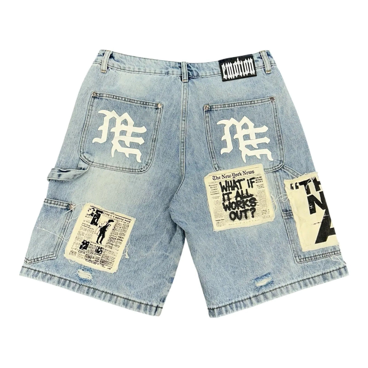 Mixed Emotion AI Denim Shorts (Blue) - Preowned