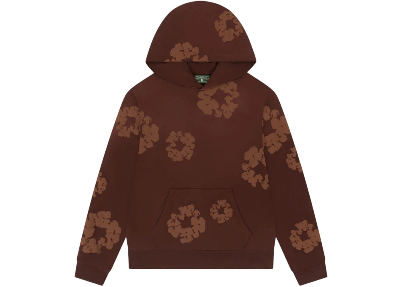 Denim Tears Mono Cotton Wreath Hoodie Brown - Preowned