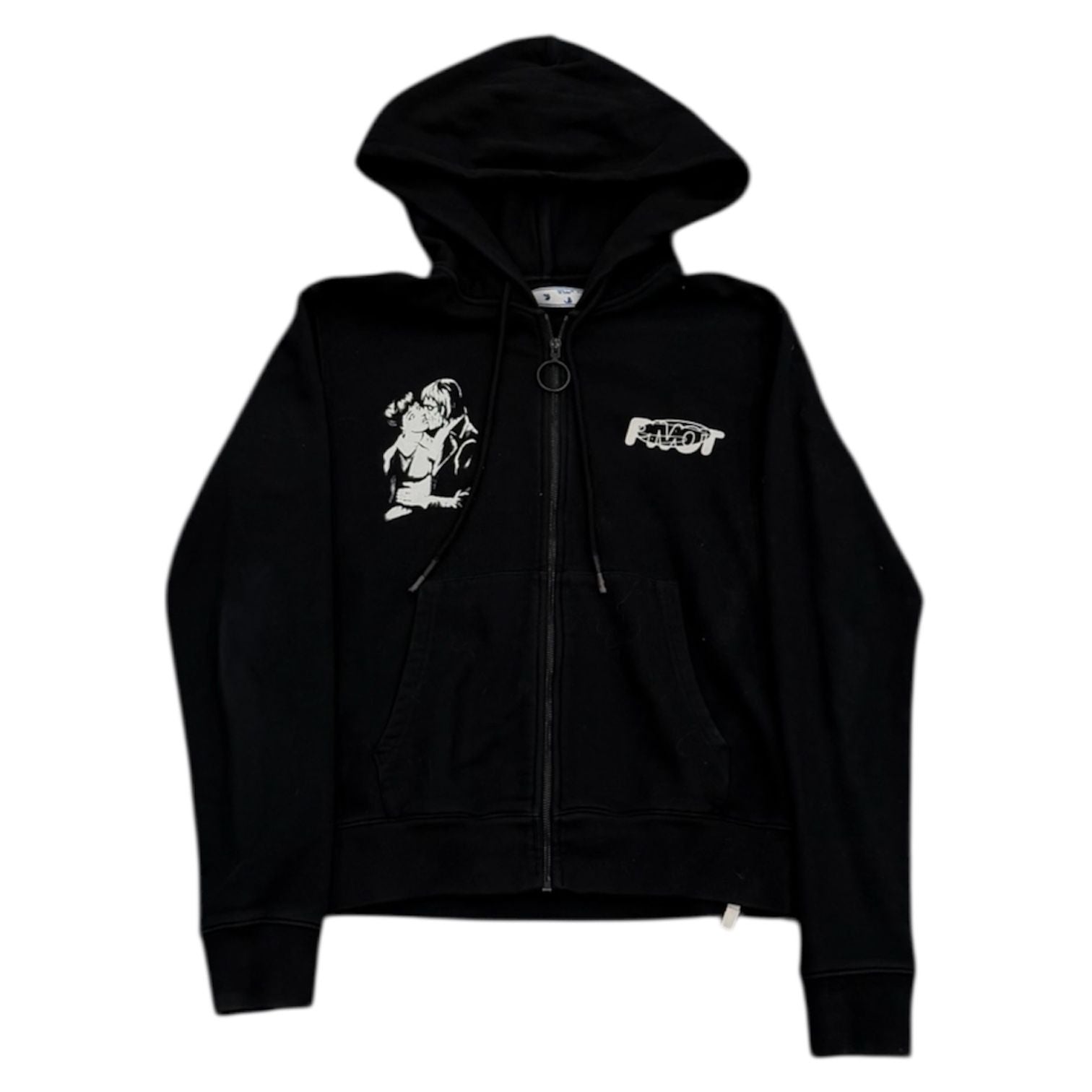 Off White Slim Fit KIss 21 Hoodie (Black/White) - Preowned