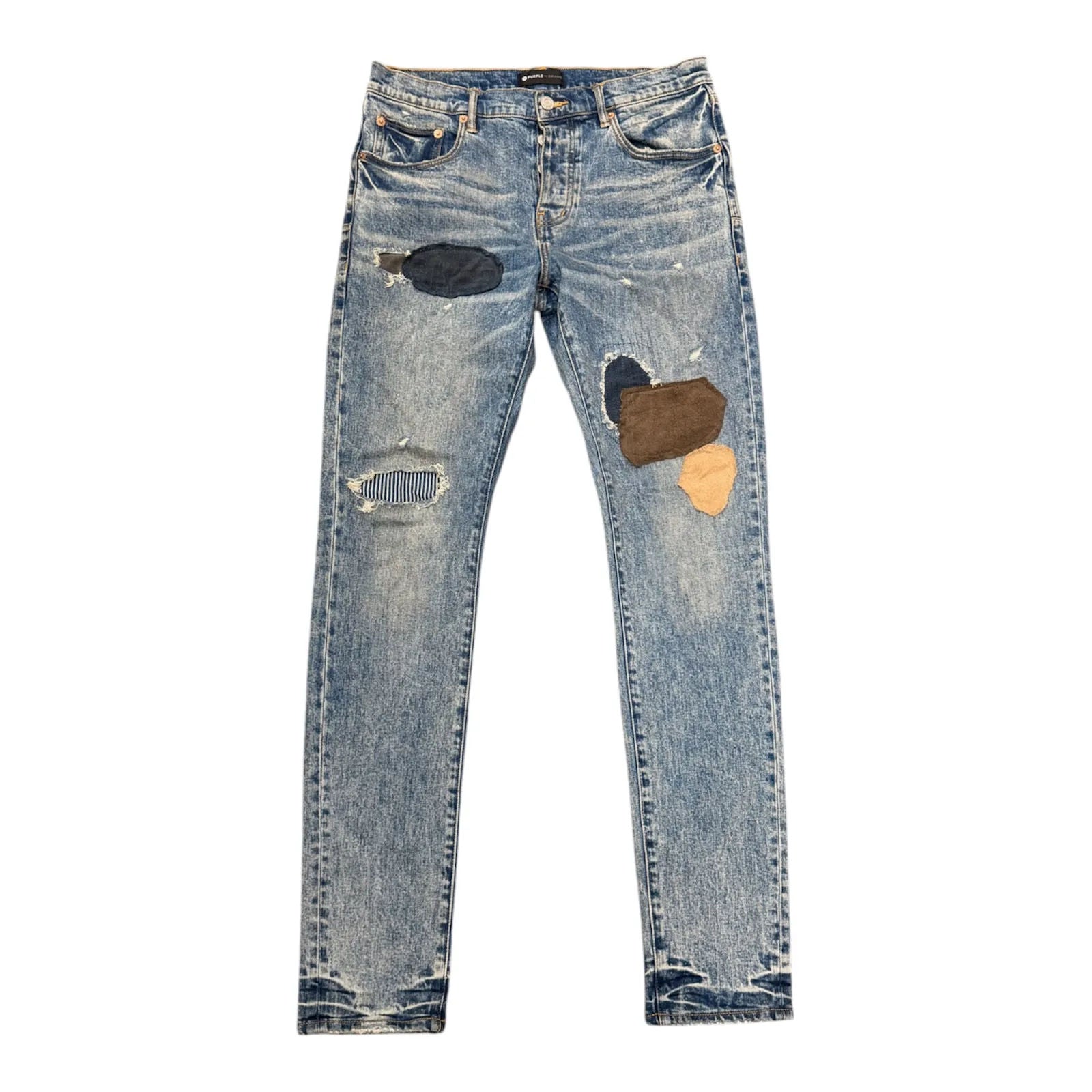 Purple Brand Patched Jean (Dark Indigo) - Preowned