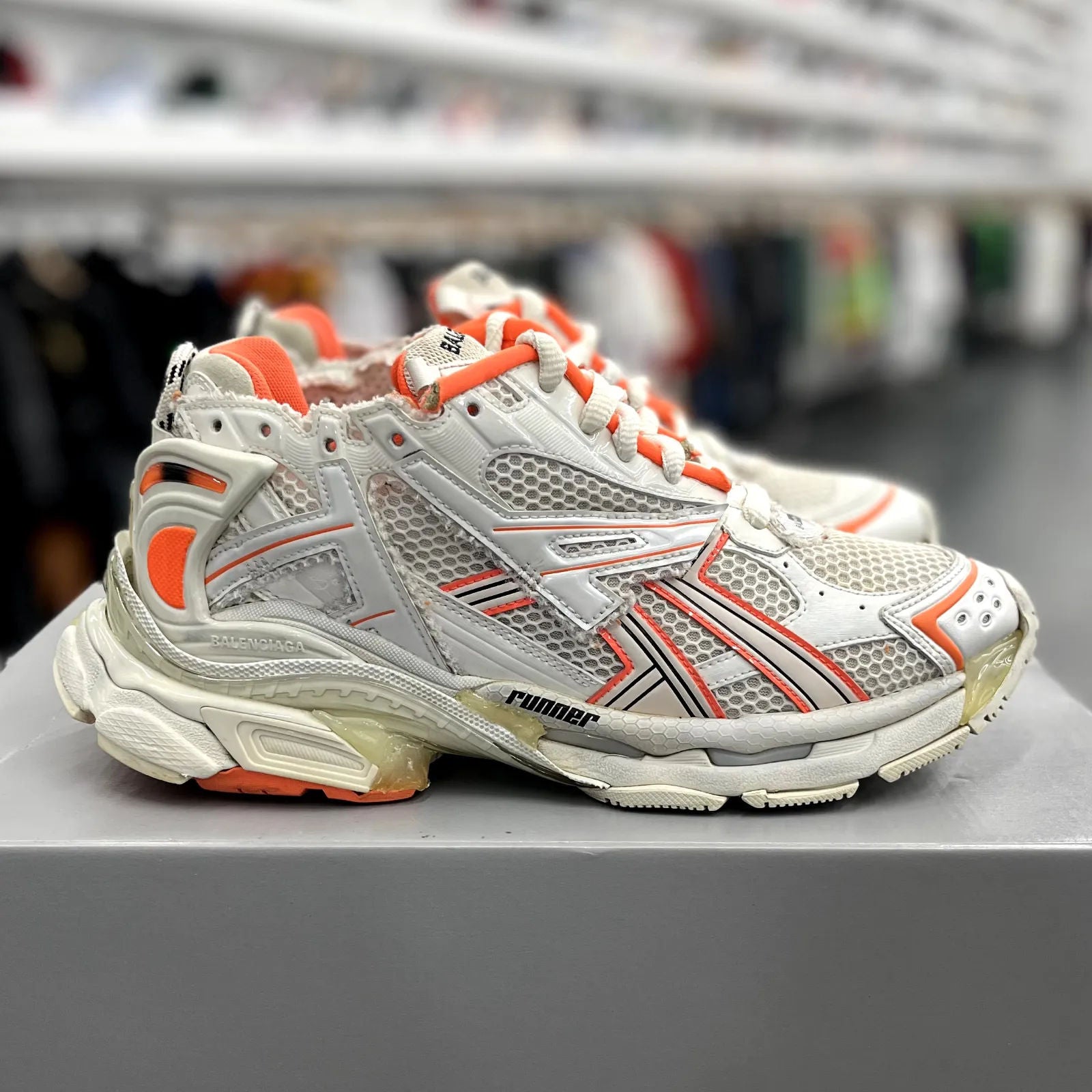 Balenciaga Runner Trainer Fluo Orange - Preowned