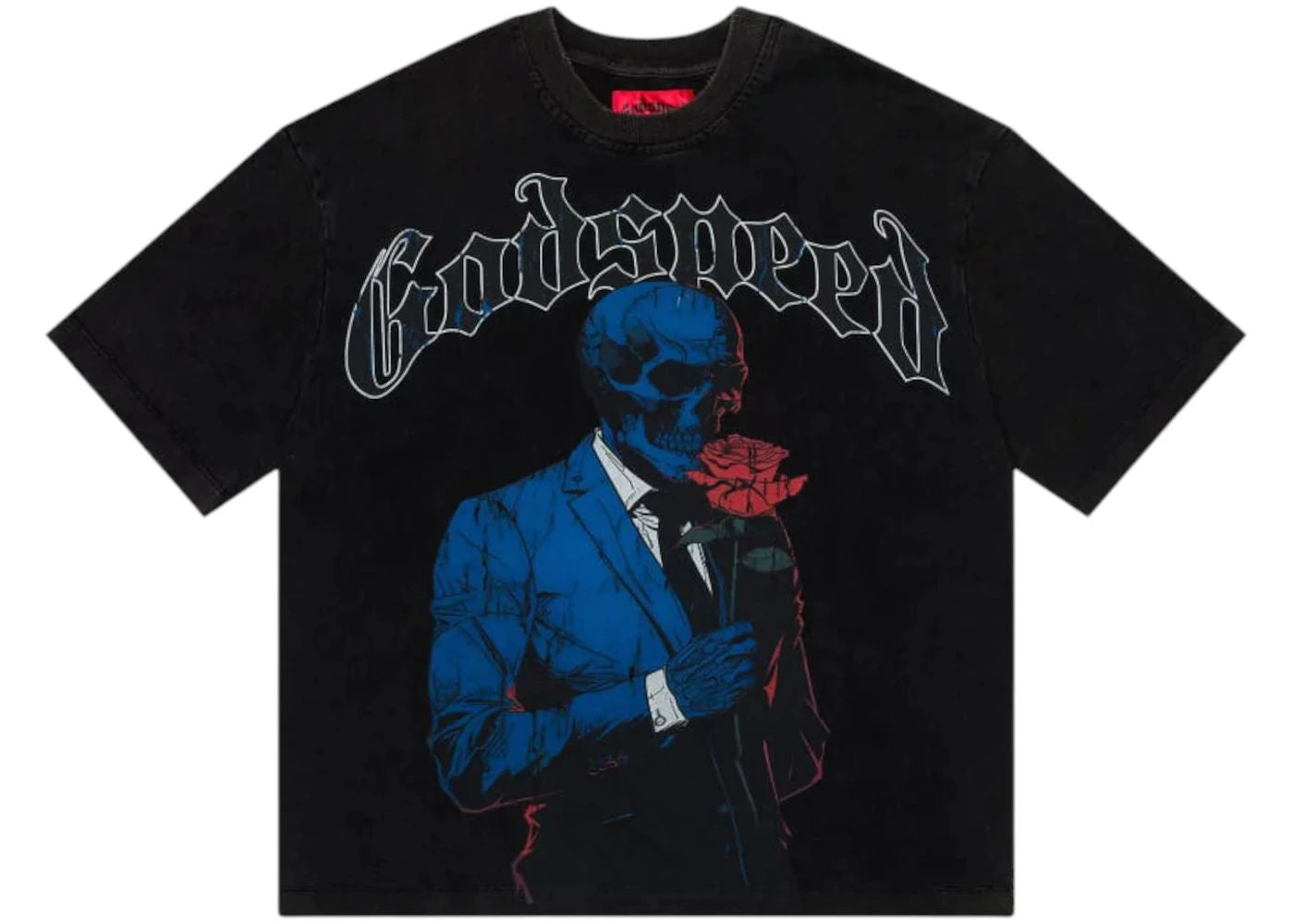 Godspeed Smell the Roses Tee Black Wash - Preowned