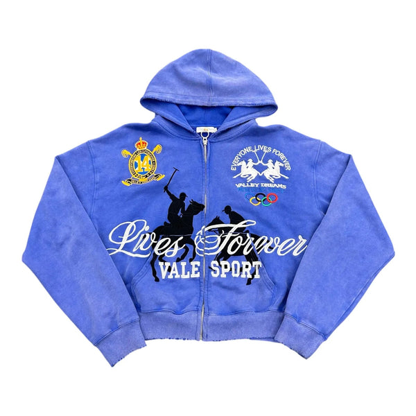 Vale Forever Schwab Zip Up Hoodie Blue - Preowned