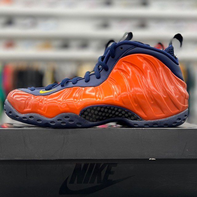 Nike Air Foamposite One Blue Void Rugged Orange - Preowned