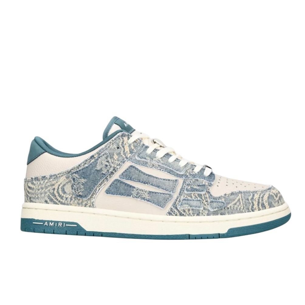 AMIRI Skel Top Low Blue Bandana Jacquard