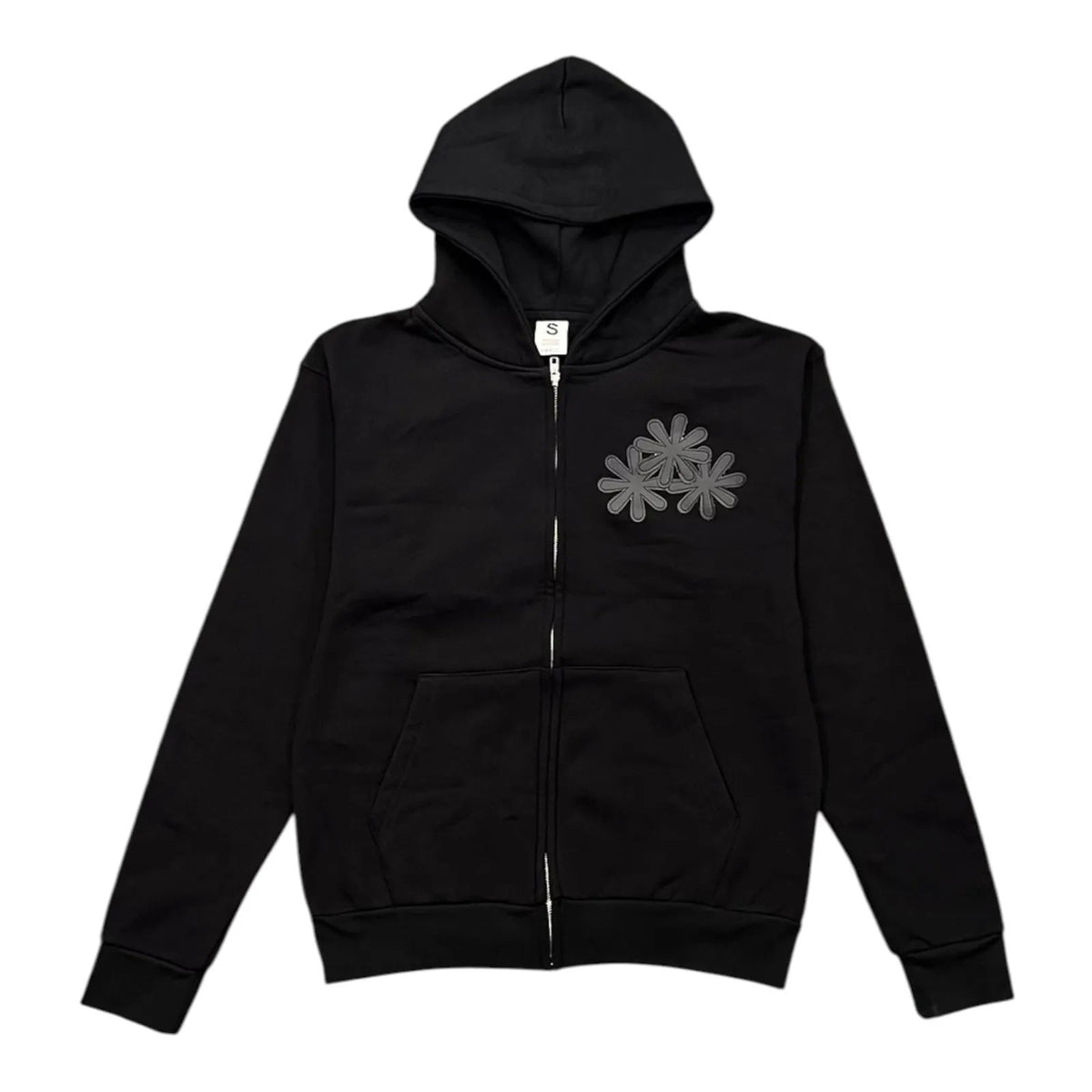 Carpe Vestem Patch Zip Up Hoodie (Black/Black)