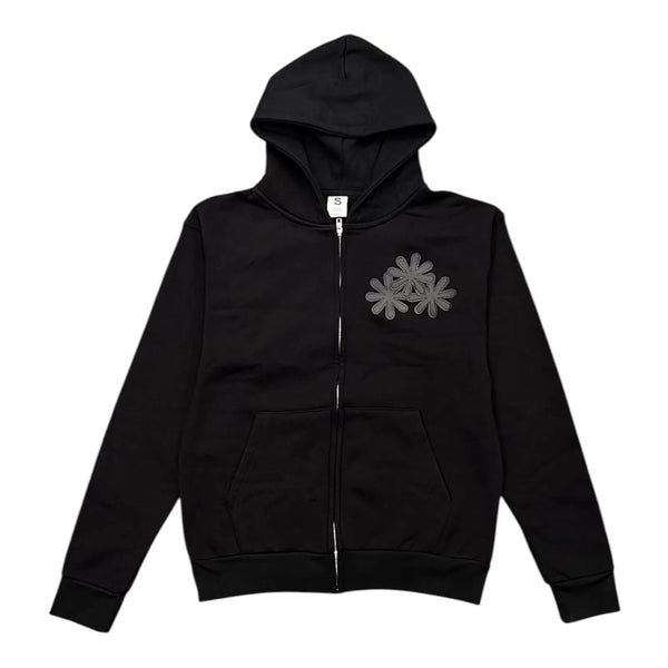 Carpe Vestem Patch Zip Up Hoodie (Black/Black)