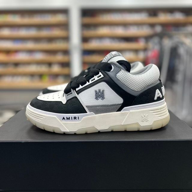 AMIRI MA-1 White Black Quad Monogram Debossed - Preowned