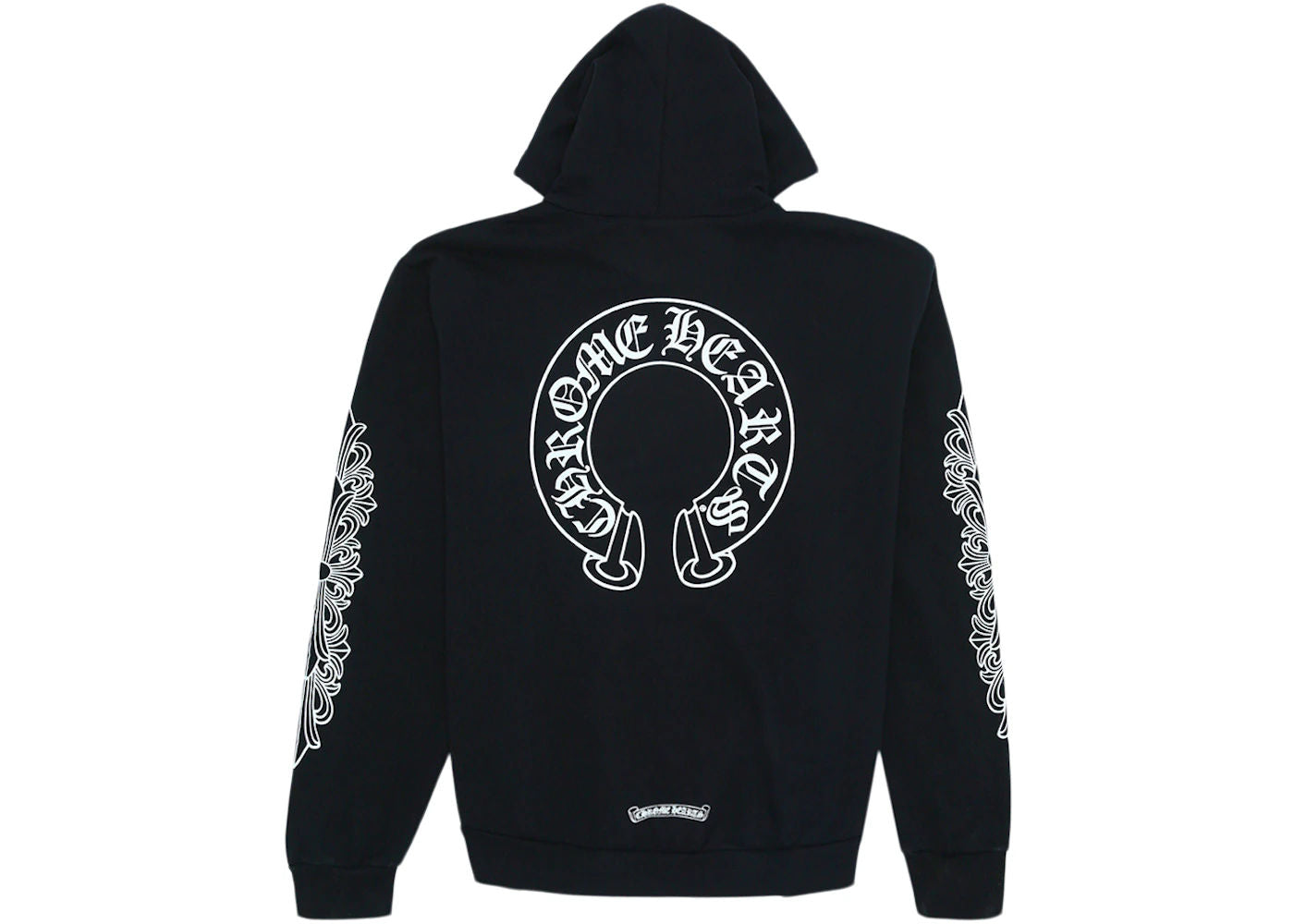 Chrome Hearts Horse Shoe Floral Hoodie Black - Preowned