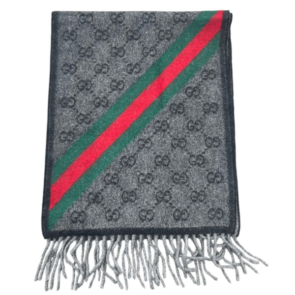 Gucci Monogram Scarf (Black) - Preowned