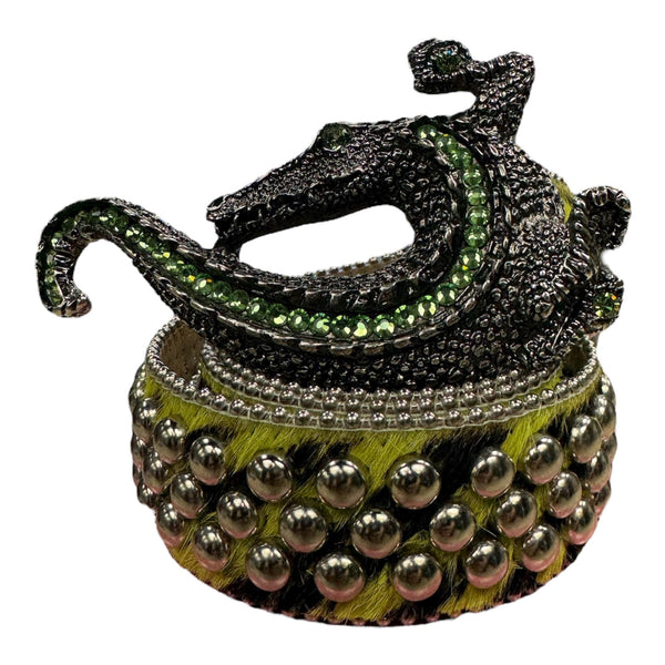 BB Simon Western Aliligator Belt (Green) - Preowned