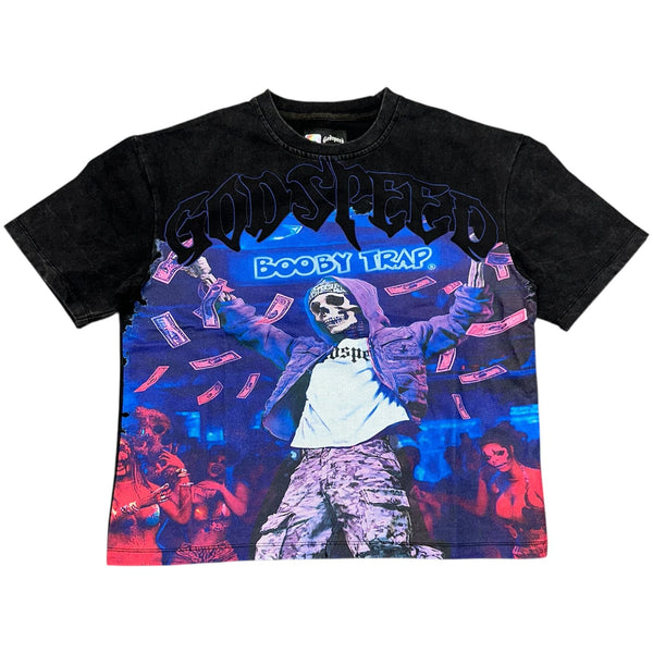 Godspeed Booby Trap Nights Tee (Black Wash)