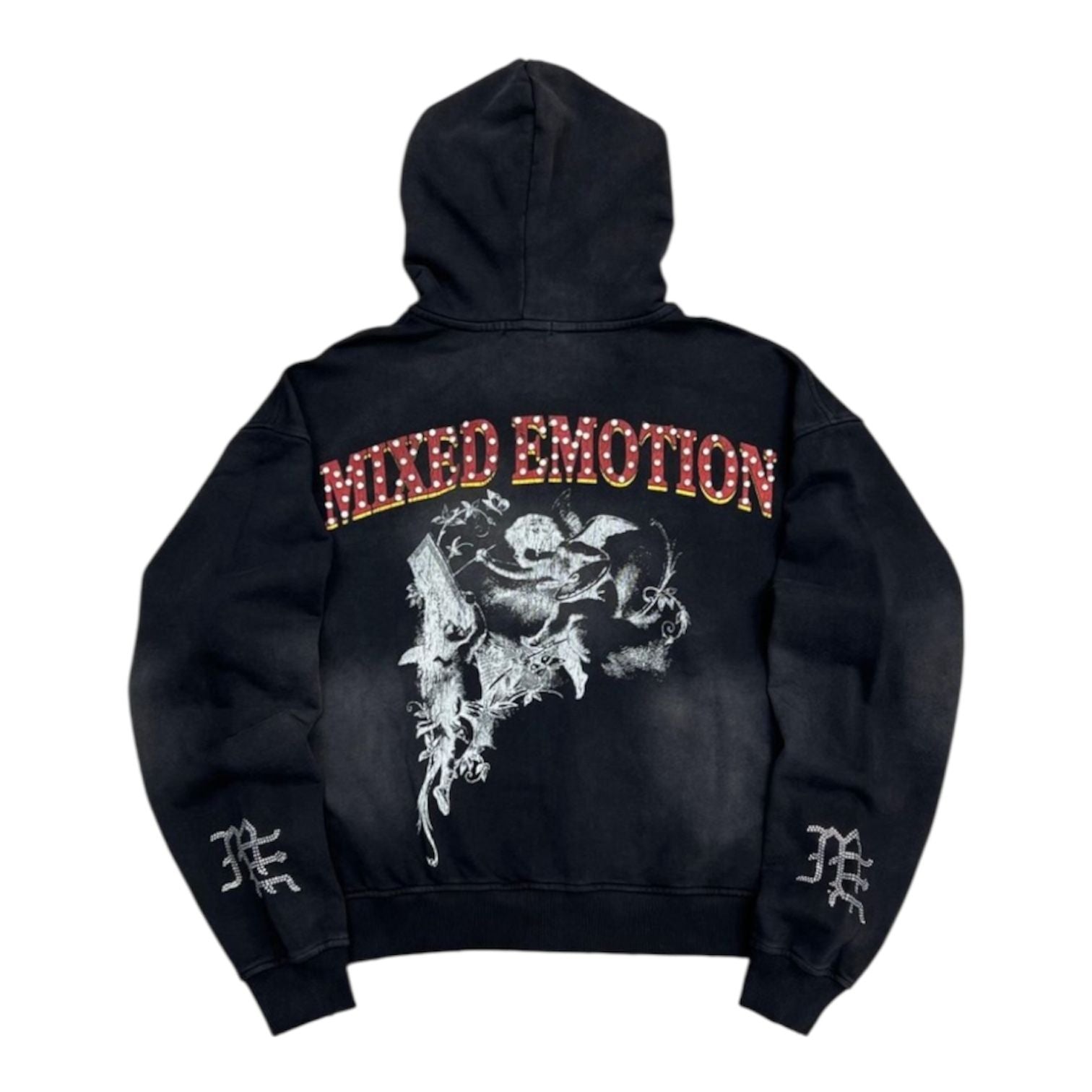 Mixed Emotion Broken Wings Hoodie (Black)