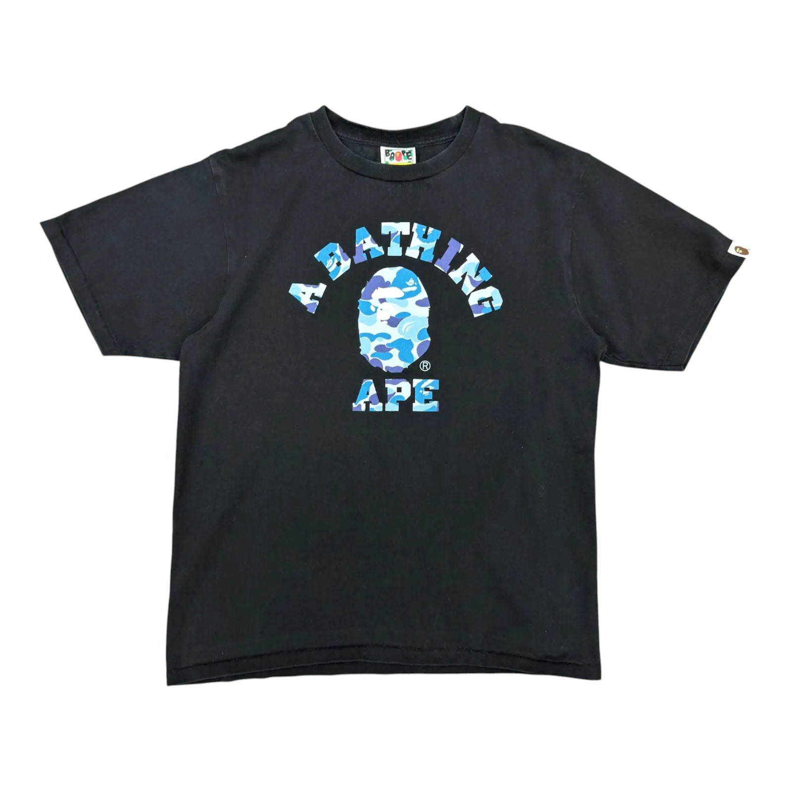 Bape ABC Camo College Tee (Black/Blue) - Preowned