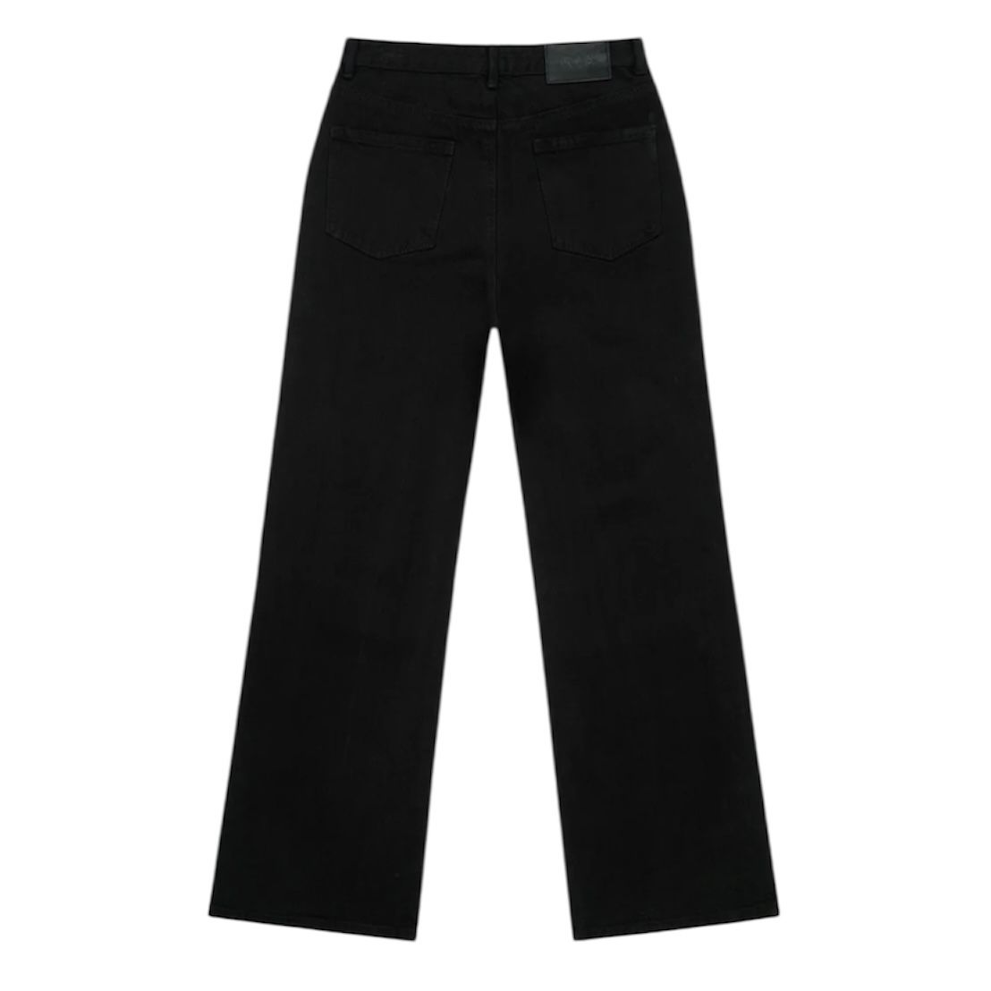 RTA Jamie Wide Leg Flared Jean Scratched (Black)