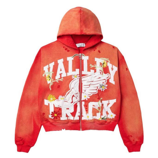 Vale Forever Garden Zip Up Hoodie (Red) - Preowned