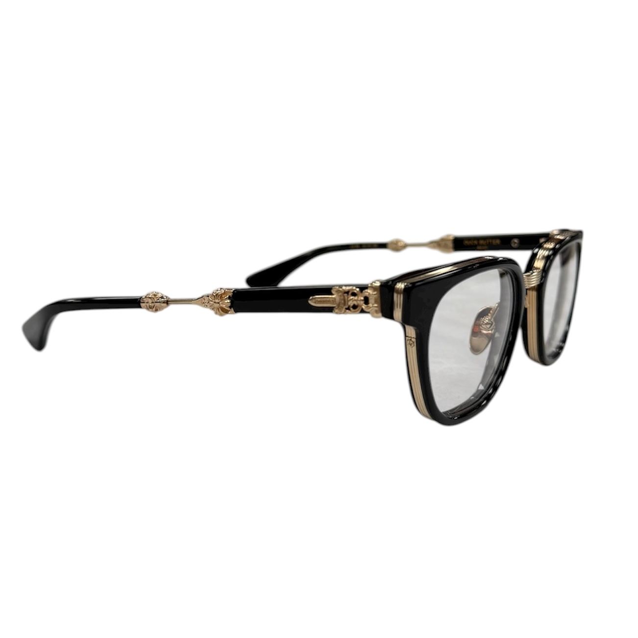 Chrome Hearts Duck Butter Gold Platted Glasses (Black)