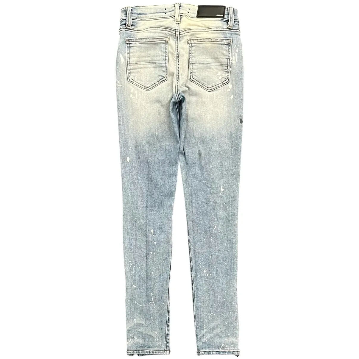 Amiri Distressed Paint Splatter Skinny Jean (Clay Indigo)  - Preowned