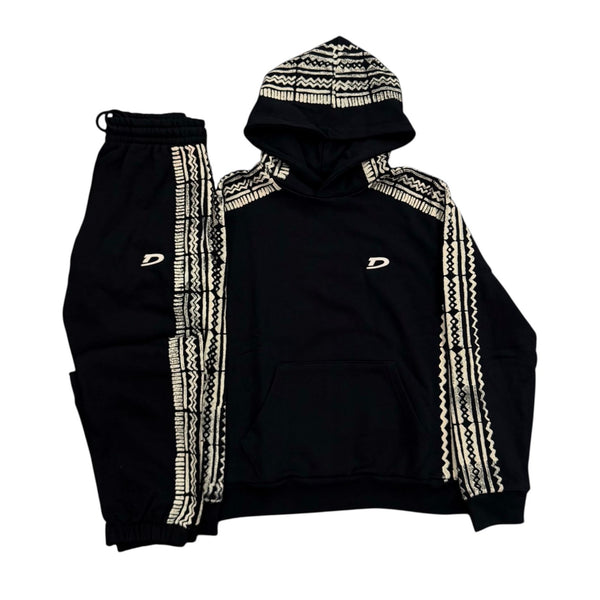 Denim Tears Mudcloth Sweatsuit (Black)