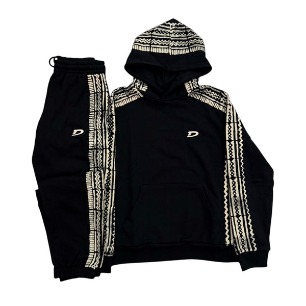 Denim Tears Mudcloth Sweatsuit (Black)