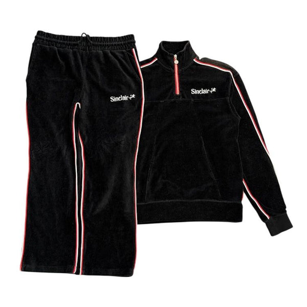 Sinclair Tony Montana Corduroy Tracksuit (Black/Red)  - Preowned